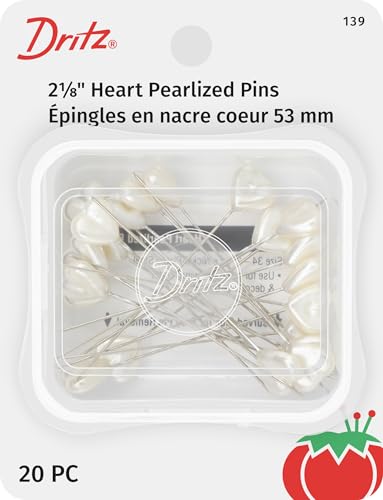 Dritz Heart Pearlized Pins 20/Pkg-White Size 34 - Loisirs Créatifs Amazon France à 16.98€