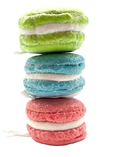 Kurt Adler Lot de 3 Macarons pailletés Pastel - Auto & Moto Amazon France à 14.81€