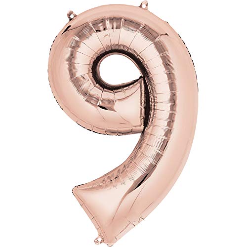 Number 9 Rose Gold - 34" Foil Numbers - Loisirs Créatifs Amazon France à 4.80€