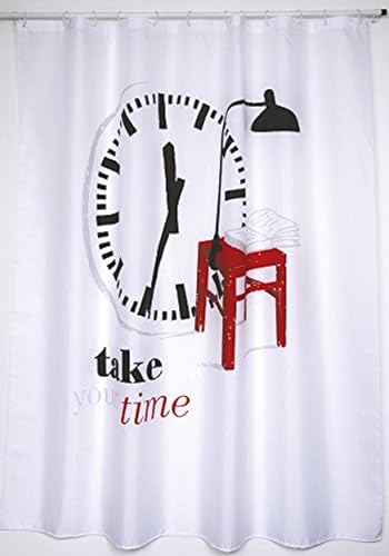 MSV Rideau de Douche Polyester Take Your Time 180x200cm... - Maison & Cuisine Amazon France à 12.32€