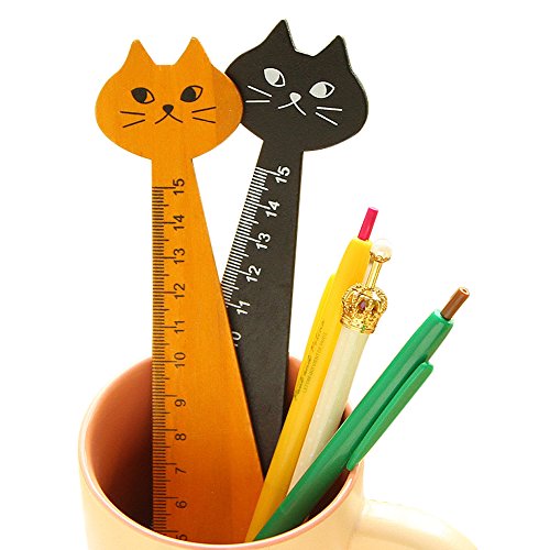 Segnalibro Righello in Legno Gatto Giallo Nero Antiage... - Loisirs Créatifs Amazon Italie à 1.20€