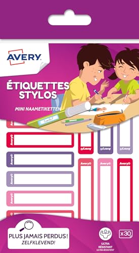 Avery - 30 Pen Labels Rose/Rouge/Violet - Fournitures Bureau Amazon Royaume-Uni à 2.18€