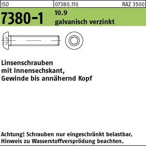 ISO 7380-1 010.9 M 4 x 6 galv. verzinkt A2F, getempert gal... - Bricolage & Outils Amazon Allemagne à 1.46€