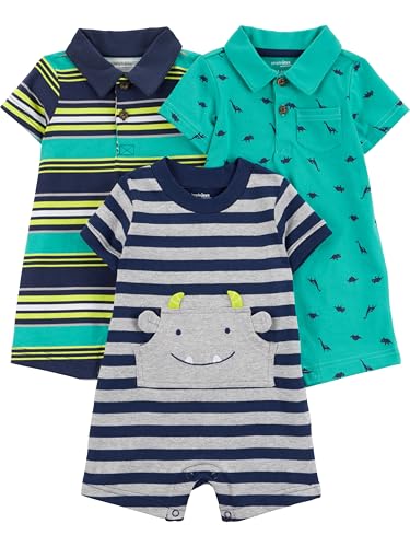Simple Joys by Carter's baby-boys 3-pack Rompers, Green... - Baby & Nursery en promo à 8.57€