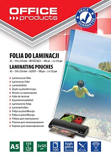 Lamination Foil Office PRODUCYS A5 2x125 MICR; Glossy 100... - High-Tech & Électronique Amazon Espagne à 6.25€