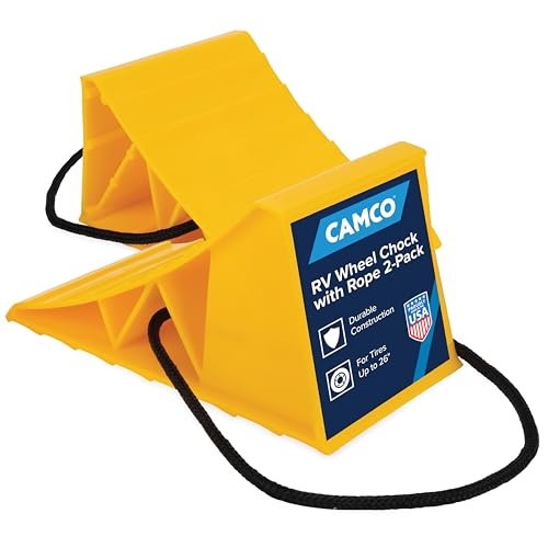 Camco 44471 Cale de Roue avec Corde, Lot de 2, Lot de 2... - Auto & Motorcycle Amazon France à 21.83€