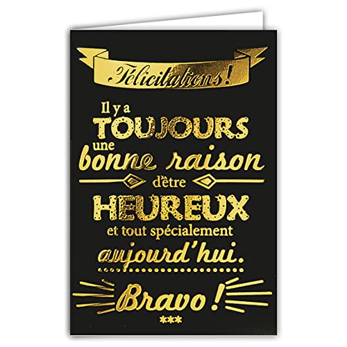 afie 69 – 7051 tarjeta felicitación texto Feliz con Dorure... - Fournitures Bureau Amazon Espagne à 8.61€