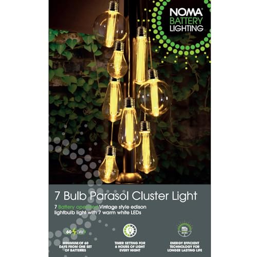 Noma 7 Parasol Cluster Lights with Warm White LED's... - Sports & Fitness en promo à 21.24€