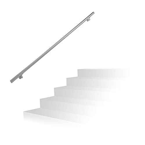Relaxdays Handlauf, 201er Edelstahl, matt, rundes... - Bon plan à 27.99€