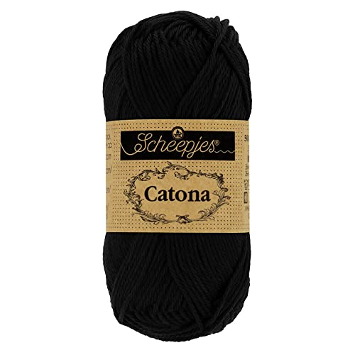 Scheepjes - Scheepjes Catona 110 Jet Black Yarn - 1x25g - Loisirs Créatifs Amazon Royaume-Uni à 2.70€
