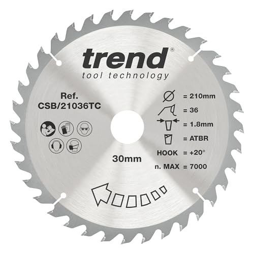 Trend Holz Akku-ATBR Kreissägeblatt, 210mm Durchmesser... - Bricolage & Outils Amazon Allemagne à 8.50€