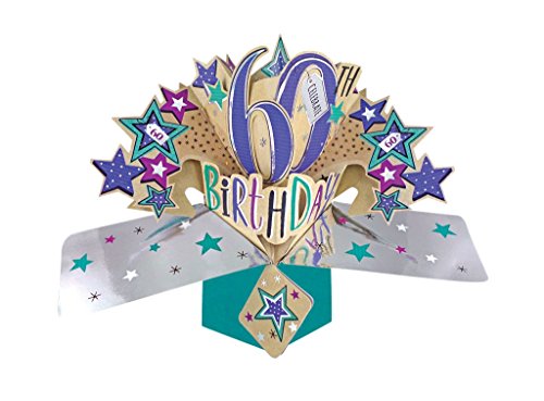Happy 60th Birthday Pop-Up Grußkarte Original Second Nature... - Bon plan à 2.79€