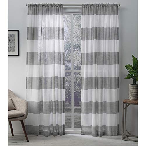 Exclusive Home Curtains Darma Sheer Rod Pocket Top Panel... - Maison & Cuisine Amazon Royaume-Uni à 14.14€
