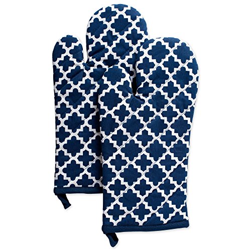 DII 100% Baumwolle Topfhandschuhe Nautical Blue Lattice - Home & Kitchen Amazon Germany à 9.24€