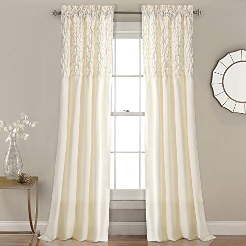 Lush Decor Window Curtain Panel Pair, Ivory, 0 - Home & Kitchen Amazon UK à 26.92€