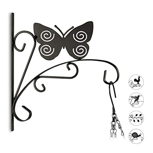 Relaxdays Plant Hook with Butterfly, Flower Pot Hanger for... - Jardin & Extérieur Amazon Royaume-Uni à 12.07€