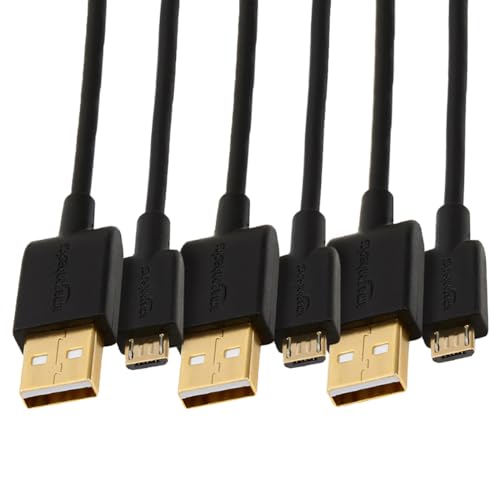 Amazon Basics 3-Pack USB-A to Micro USB Charging Cable... - High-Tech & Électronique Amazon Royaume-Uni à 4.05€
