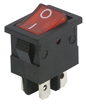 Mini Rocker Switch, 4-Pole, Red Rocker 250V~ / 6.5A, 2... - Maison & Cuisine Amazon Royaume-Uni à 1.71€