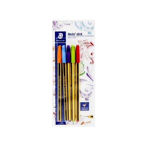 Staedtler Blister con 5 penne 1 rossa e 4 colori assortiti - Fournitures Bureau Amazon Italie à 2.00€