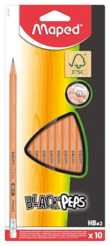 Maped 851732 Blister di 10 matite in grafite HB Gommino, 10... - Vente Flash Amazon -66%