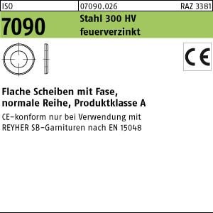 ISO 7090 St. CE 8 (8,4 x 16 x 1,6) 300 HV, feuerverzinkt... - Bricolage & Outils Amazon Allemagne à 2.60€