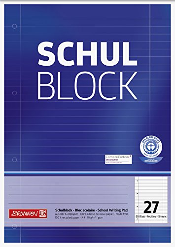 Brunnen 105260701 Bloc de recyclage pour l'école et le... - Fournitures Bureau Amazon France à 3.42€