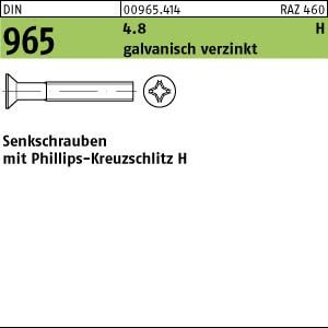 DIN 965 4.8 M 4 x 16 -H galv. verzinkt gal Zn VE=K... - Bricolage & Outils Amazon Allemagne à 1.80€