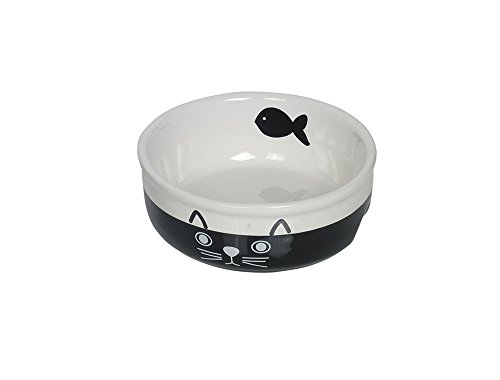 Nobby Face Cat Ceramic Bowl Diameter 13.5 x 5 cm Black/White - High-Tech & Électronique Amazon Royaume-Uni à 6.34€