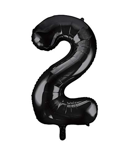 Unique Party - 55862 - Ballon Géant - Numéro 2, 86 cm, Noir - Sports & Fitness en promo à 3.81€