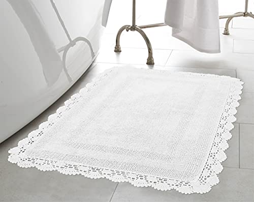 Laura Ashley Crochet Coton 24 x 40 – Tapis de Bain, Blanc... - Maison & Cuisine Amazon France à 17.10€