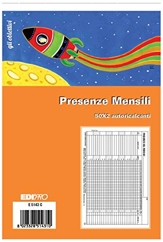 Edipro E5143C - Bloque de presencias 50 x 2 autocalcante... - Auto & Moto en promo à 5.40€