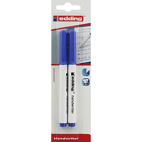 Edding Blue Handwriter Pens 2 Pack - Fournitures Bureau Amazon Royaume-Uni à 1.59€