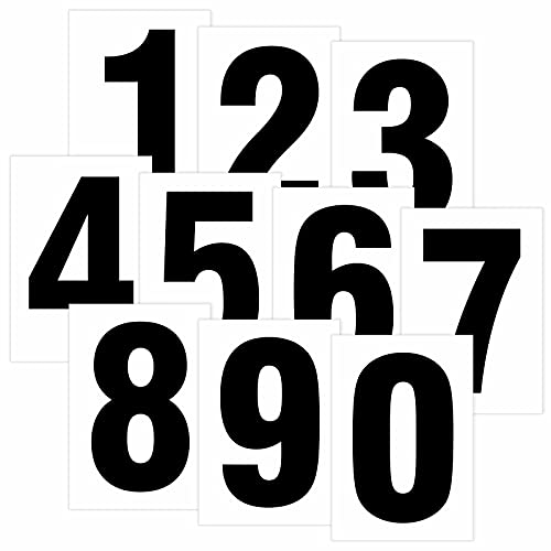 Zahl 2 schwarz auf weiß 12 cm hoch wetterfest als Aufkleber... - Fournitures Bureau en promo à 1.95€