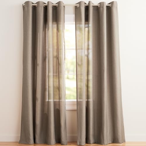 Exklusive Grommet Top Leinen-Fenstervorhänge, Polyester... - Maison & Cuisine Amazon Allemagne à 21.98€