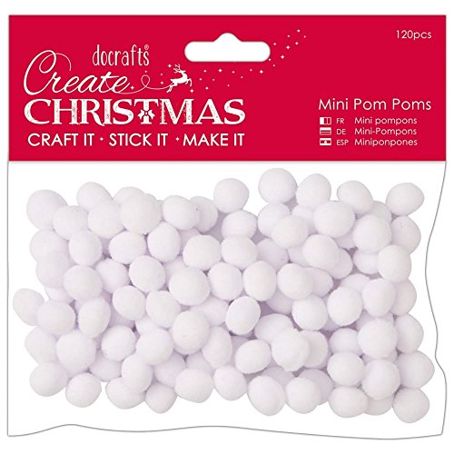 Create Christmas Mini Pom Poms 120 Pieces Red, Art, Craft... - Loisirs Créatifs Amazon Royaume-Uni à 1.49€