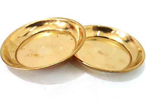 Lot de 2 assiettes 100 % laiton pur 7,6 cm pour Bhog Prasad... - Bébé & Puériculture Amazon France à 9.99€