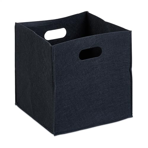 Relaxdays Square Felt Basket, HxWxD: 30 x 30 x 30 cm... - Amazon Royaume-Uni à 20.51€