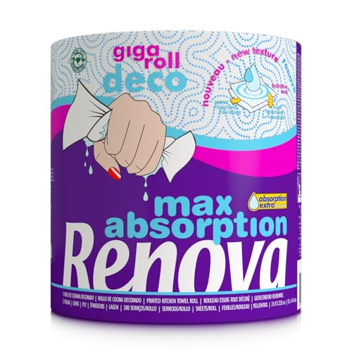 Renova Lot de 6 rouleaux de 600 g de papier essuie-tout... en promo à 18,13€ (-51%) sur Amazon FR