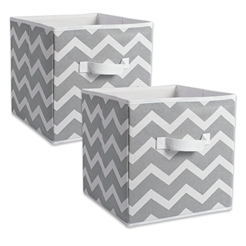 DII Chevron Storage Bin, Large 13x13x13", Gray, 2 pieces - Home & Kitchen Amazon UK à 5.21€