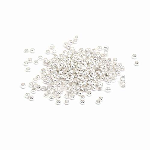 200 perles à écraser argentées de 2 mm - Loisirs Créatifs en promo à 2.29€