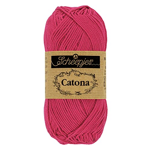 Scheepjes - Scheepjes Catona 413 Cherry Yarn - 1x25g - Loisirs Créatifs en promo à 1.27€