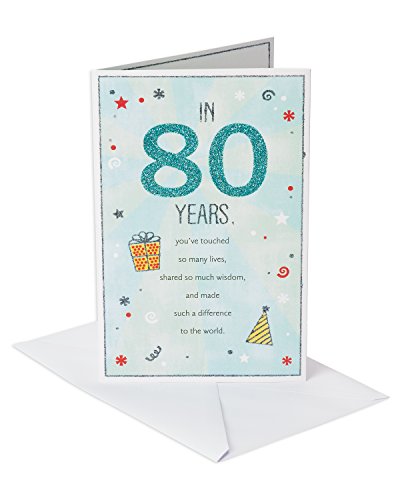 American Greetings Carte d'anniversaire 80 ans avec... - Auto & Moto Amazon France à 7.21€