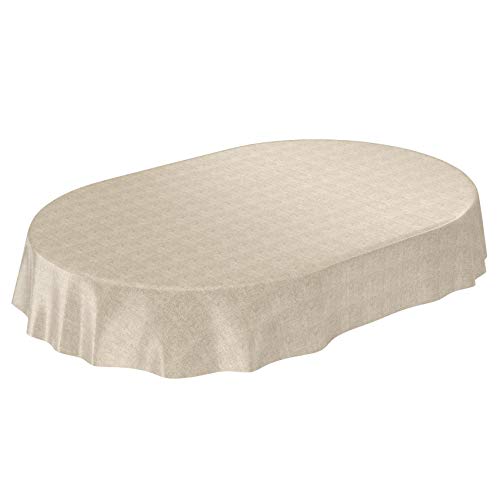 ANRO Mantel de Hule, Mantel Encerado, Color Beige, Aspecto... - Amazon Spain à 21.82€