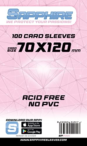 Red Glove Sapphire Card Sleeves Pink 70x120 mm - 100 pcs en promo à 9,97€ (-85%) sur Amazon FR