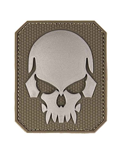 Mil-Tec Parche en 3D con diseño de calavera, PVC con... - Mode & Vêtements en promo à 2.37€