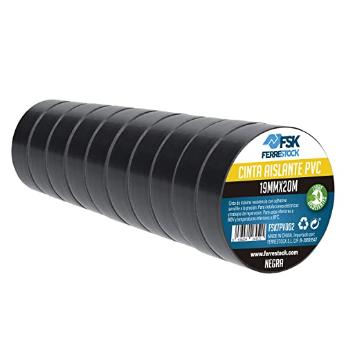 ferrestock fsktpv002 Isolierband, schwarz, 19 mm x 20 m... - Amazon Allemagne à 11.27€