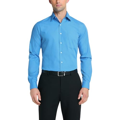 Van Heusen - Camicia da Uomo Aderente in Popeline, Tinta... - Amazon Italie à 10.14€