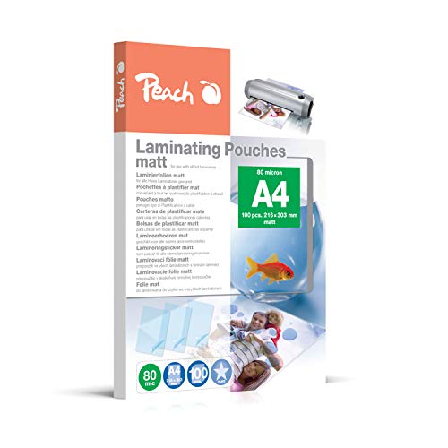 Peach Laminierfolien A4-80 mic - 100 pouches - matt... - Nouvelle promo Amazon à 19.99€