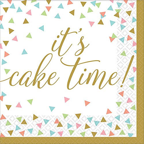 (PKT) 36 Pk Confetti Fun Luncheon Napkins 33cm - Bon plan à 2.77€