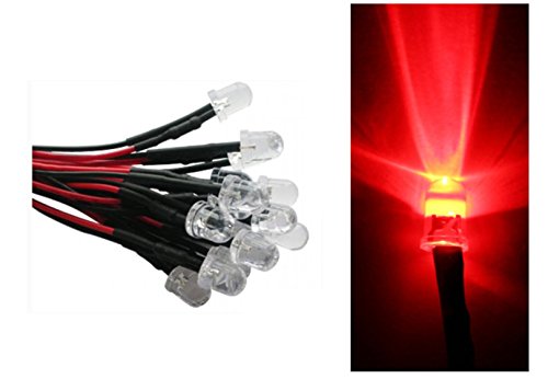 2 LED CABLATI 10mm LUCE ROSSA ultraluminosi 20000 MCD 12V... - Bricolage & Outils Amazon Italie à 1.69€